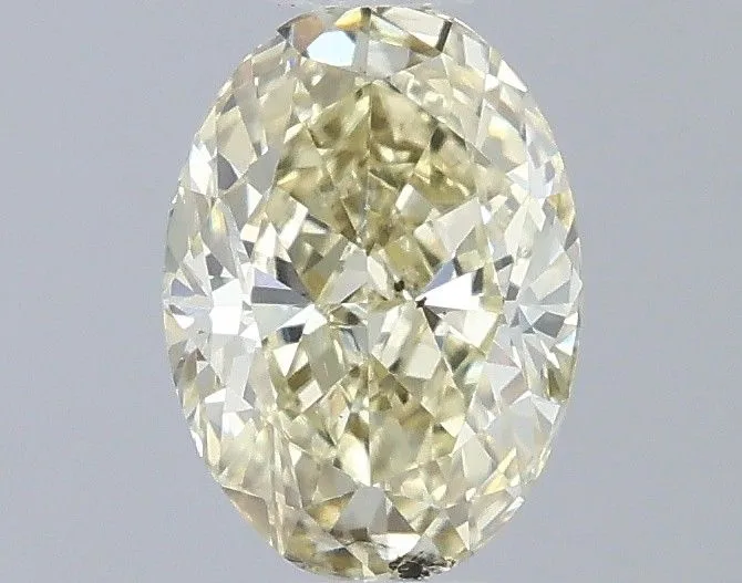 0.51ct OVAL Fancy Light Yellow SI1 Coloured Lab diamond