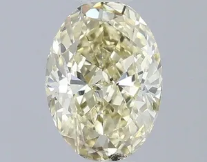 0.51ct OVAL Fancy Light Yellow SI1 Coloured Lab diamond