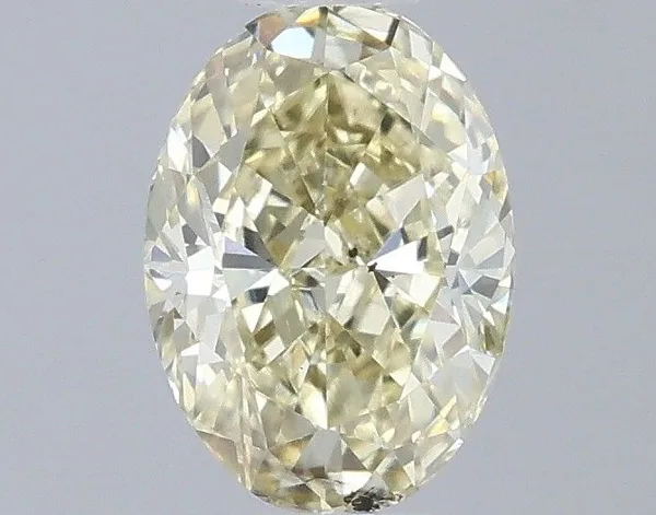 0.51ct OVAL Fancy Light Yellow SI1 Coloured Lab diamond
