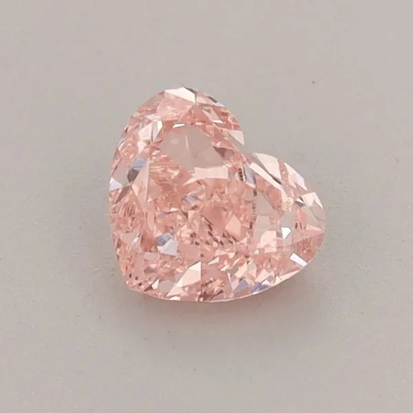 0.61ct HEART Fancy Vivid Pink VS1 Coloured Lab diamond