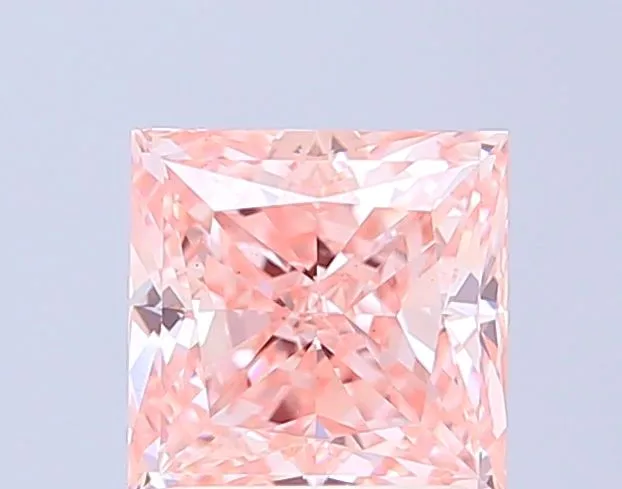 2.00ct PRINCESS Fancy Intense Pink VS1 Coloured Lab diamond