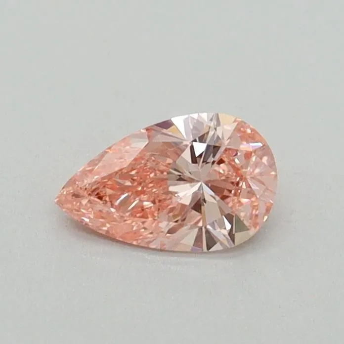 0.30ct PEAR Fancy Vivid Pink VS1 Coloured Lab diamond