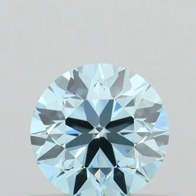 0.49ct ROUND Fancy Vivid Blue VVS1 Coloured Lab diamond