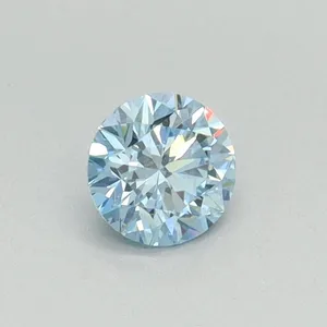 0.33ct ROUND Fancy Vivid Blue VS2 Coloured Lab diamond