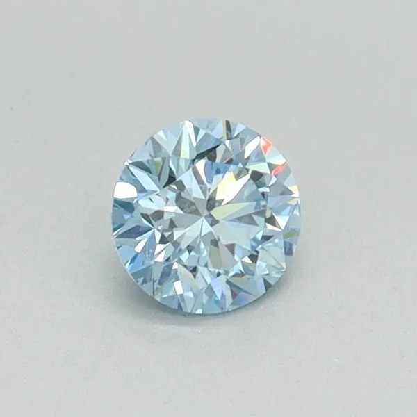 0.33ct ROUND Fancy Vivid Blue VS2 Coloured Lab diamond