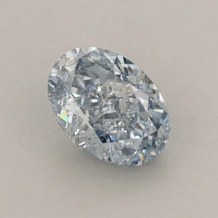 0.72ct OVAL Fancy Intense Blue VVS2 Coloured Lab diamond