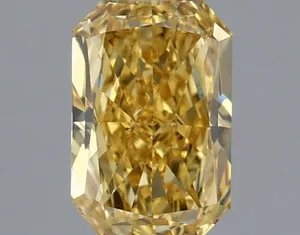 0.72ct RADIANT Fancy Vivid Yellow VS1 Coloured Lab diamond