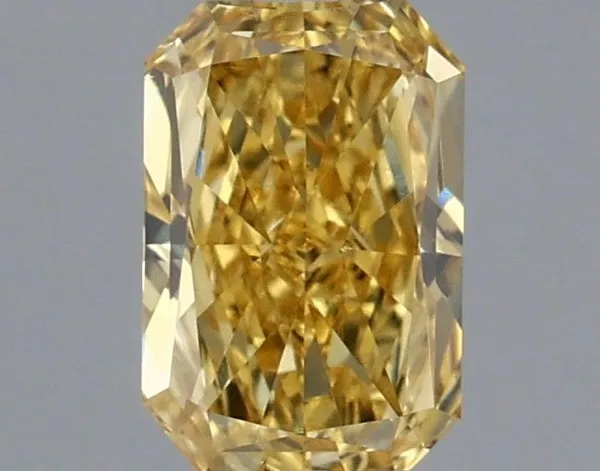 0.72ct RADIANT Fancy Vivid Yellow VS1 Coloured Lab diamond