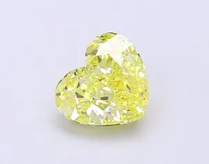 1ct HEART Fancy Intense Yellow VVS2 Coloured Lab diamond