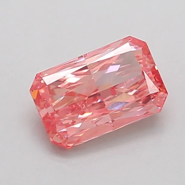 0.93ct RADIANT Fancy Vivid Pink SI2 Coloured Lab diamond