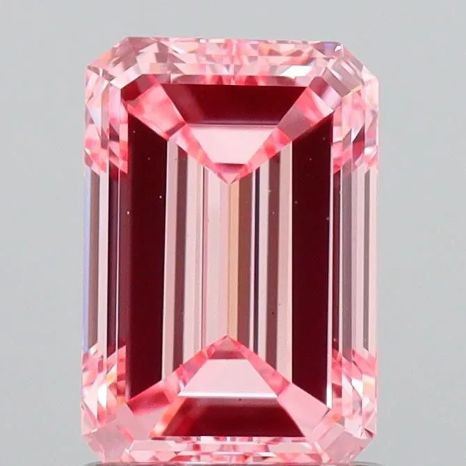 1.50ct EMERALD Fancy Vivid Pink VS1 Coloured Lab diamond