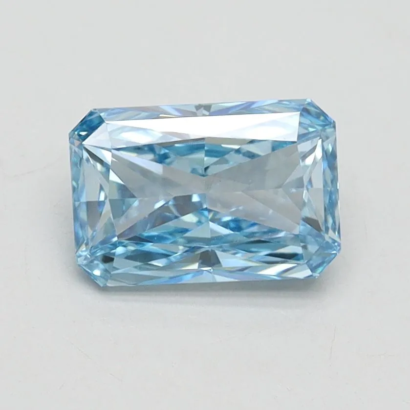 1.06ct RADIANT Fancy Vivid Blue VS1 Coloured Lab diamond