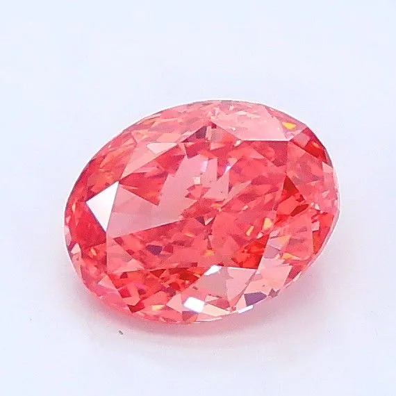 1.02ct OVAL Fancy Vivid Pink VS2 Coloured Lab diamond