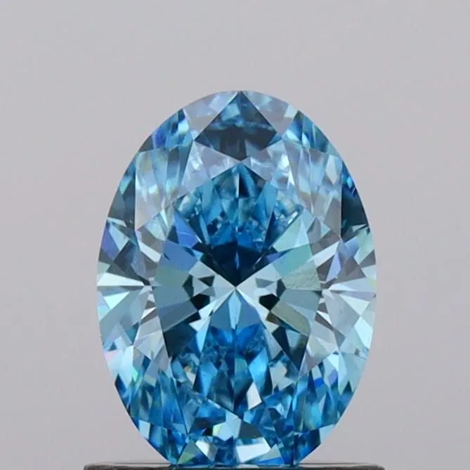 1.01ct OVAL Fancy Vivid Blue VS1 Coloured Lab diamond