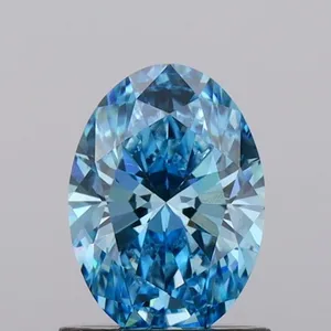 1.01ct OVAL Fancy Vivid Blue VS1 Coloured Lab diamond