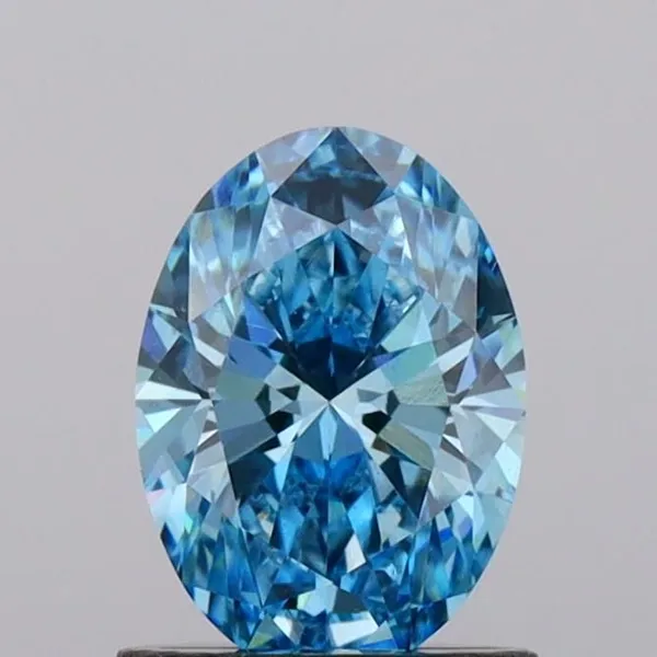 1.01ct OVAL Fancy Vivid Blue VS1 Coloured Lab diamond