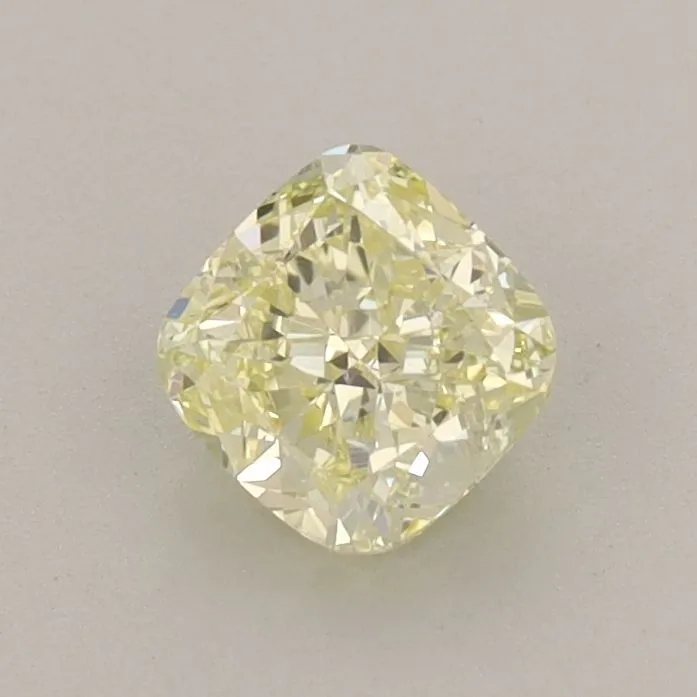 0.74ct CUSHION Fancy Light Yellow VVS2 Coloured Lab diamond