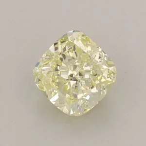 0.74ct CUSHION Fancy Light Yellow VVS2 Coloured Lab diamond