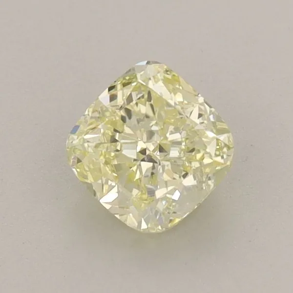 0.74ct CUSHION Fancy Light Yellow VVS2 Coloured Lab diamond