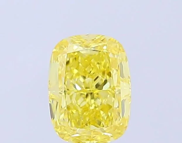 1.15ct CUSHION Fancy Intense Yellow VVS2 Coloured Lab diamond