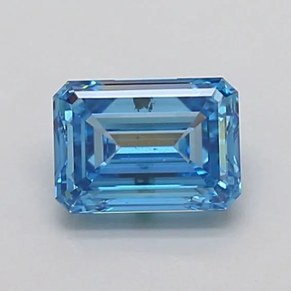 1.51ct EMERALD Fancy Vivid Blue VS1 Coloured Lab diamond