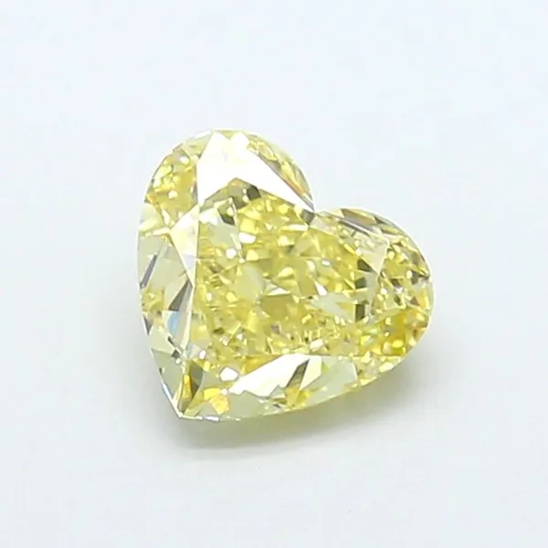1.18ct HEART Fancy Yellow VS1 Coloured Lab diamond