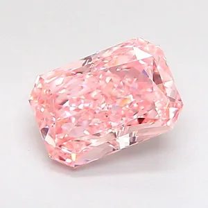 1.01ct RADIANT Fancy Vivid Pink VVS2 Coloured Lab diamond