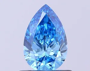 0.55ct PEAR Fancy Vivid Blue VVS2 Coloured Lab diamond