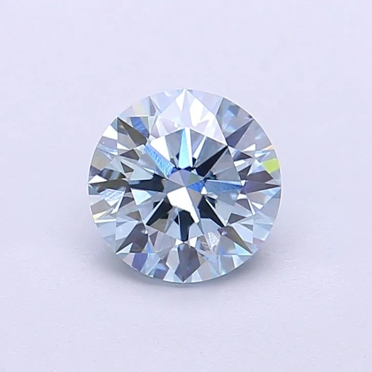 1.02ct ROUND Fancy Blue VVS2 Coloured Lab diamond