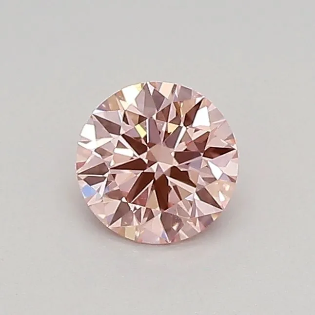 0.39ct ROUND Fancy Vivid Pink VVS2 Coloured Lab diamond