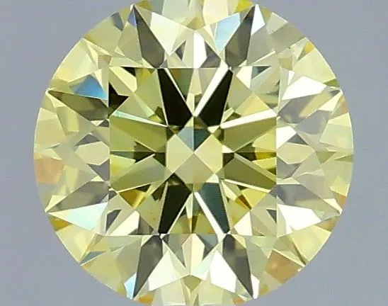 0.65ct ROUND Fancy Vivid Yellow VS1 Coloured Lab diamond