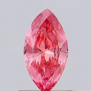 0.58ct MARQUISE Fancy Vivid Pink VS1 Coloured Lab diamond