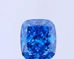 1.01ct CUSHION Fancy Vivid Blue SI1 Coloured Lab diamond