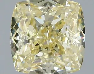 1.09ct CUSHION Fancy Light Yellow VS1 Coloured Lab diamond