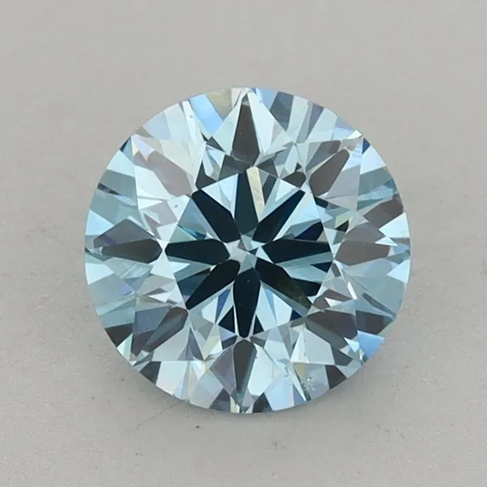 0.99ct ROUND Fancy Vivid Blue VS1 Coloured Lab diamond