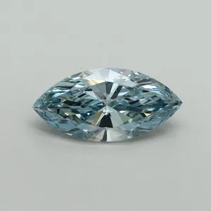 1ct MARQUISE Fancy Vivid Blue VVS2 Coloured Lab diamond