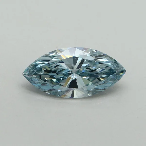 1ct MARQUISE Fancy Vivid Blue VVS2 Coloured Lab diamond