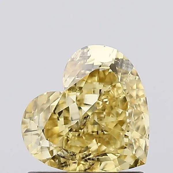1.03ct HEART Fancy Intense Yellow VS2 Coloured Lab diamond