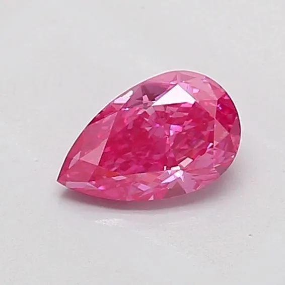 0.75ct PEAR Fancy Vivid Pink VS2 Coloured Lab diamond