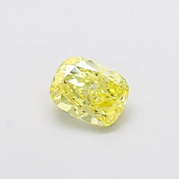 1.01ct CUSHION Fancy Intense Yellow VS2 Coloured Lab diamond