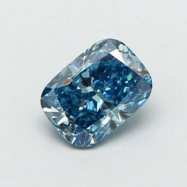 1.06ct CUSHION Fancy Vivid Blue VVS2 Coloured Lab diamond
