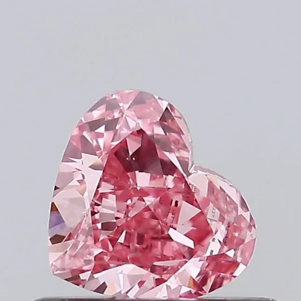 0.46ct HEART Fancy Vivid Pink VS1 Coloured Lab diamond