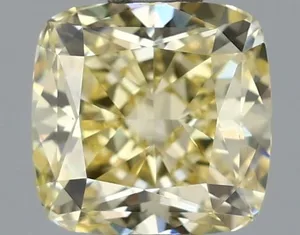 1ct CUSHION Fancy Intense Yellow VVS2 Coloured Lab diamond