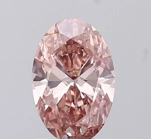 0.99ct OVAL Fancy Intense Brownish Pink VS1 Coloured Lab diamond