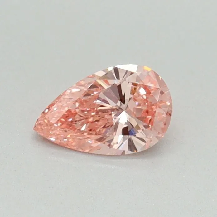 0.30ct PEAR Fancy Vivid Pink SI1 Coloured Lab diamond