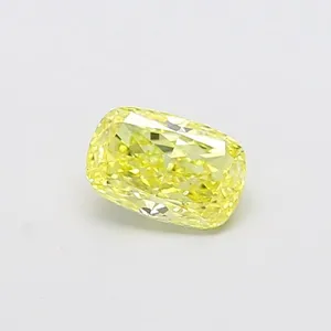 1.01ct CUSHION Fancy Intense Yellow VS2 Coloured Lab diamond