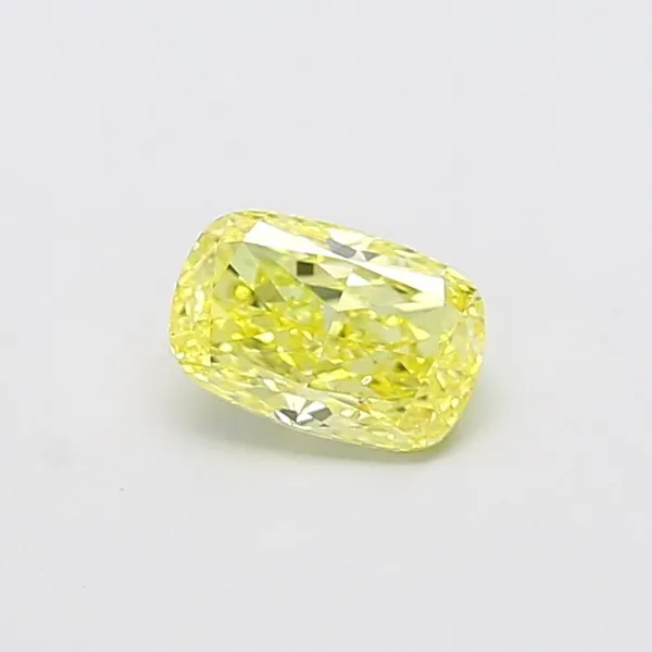 1.01ct CUSHION Fancy Intense Yellow VS2 Coloured Lab diamond