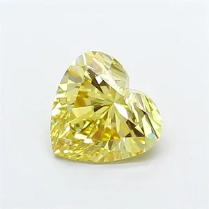 1.54ct HEART Fancy Yellow VS1 Coloured Lab diamond