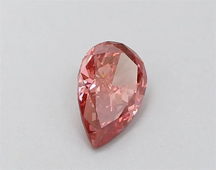 0.64ct PEAR Fancy Vivid Pink VS1 Coloured Lab diamond