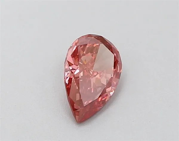 0.64ct PEAR Fancy Vivid Pink VS1 Coloured Lab diamond